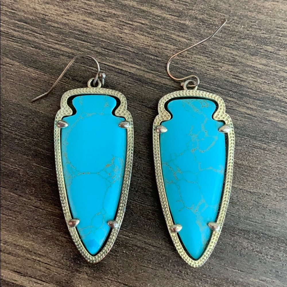Kendra Scott Turquoise Arrow Earrings